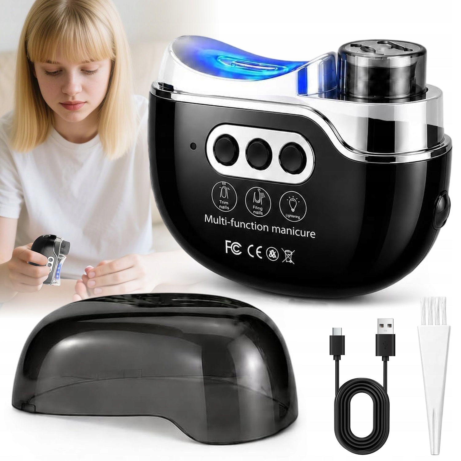 Elektrický Kleštičky Na Nehty S Usb Nabíjením Určené Pro Seniory