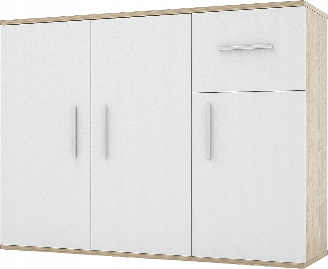 

Komoda do salonu 112 cm biała sonoma Simple V