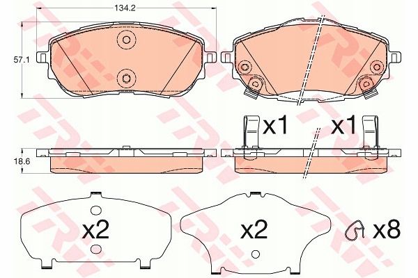 Brzdové Destičky Toyota P. Auris 12- GDB3598
