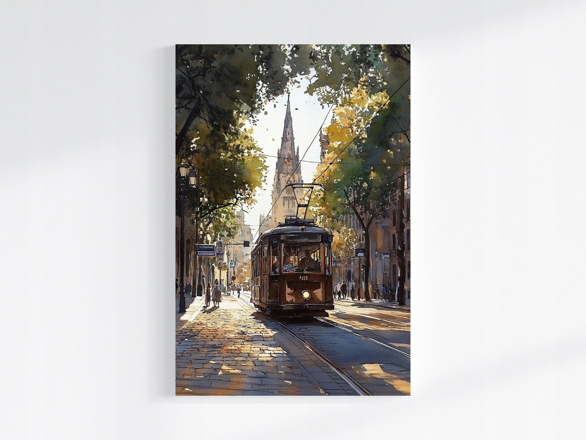 Obraz Na Plátně Canvas Město Ulice Jaro Tramvaj Doprava Cestování 80x120