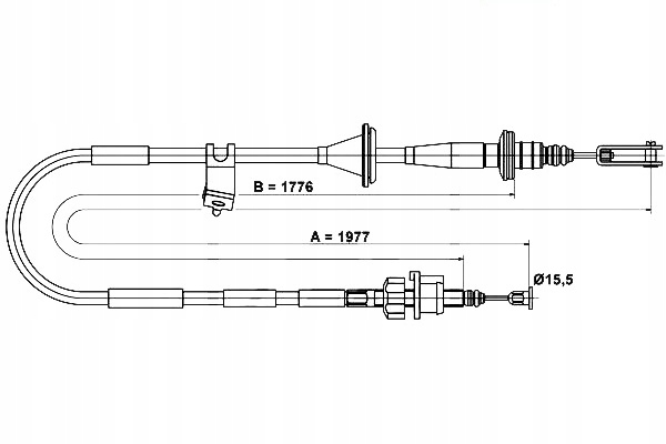 Ate Spojkové Lanko (1977 MM/1776 MM) Suzuki Jimny 1. Asistent řidiče #28