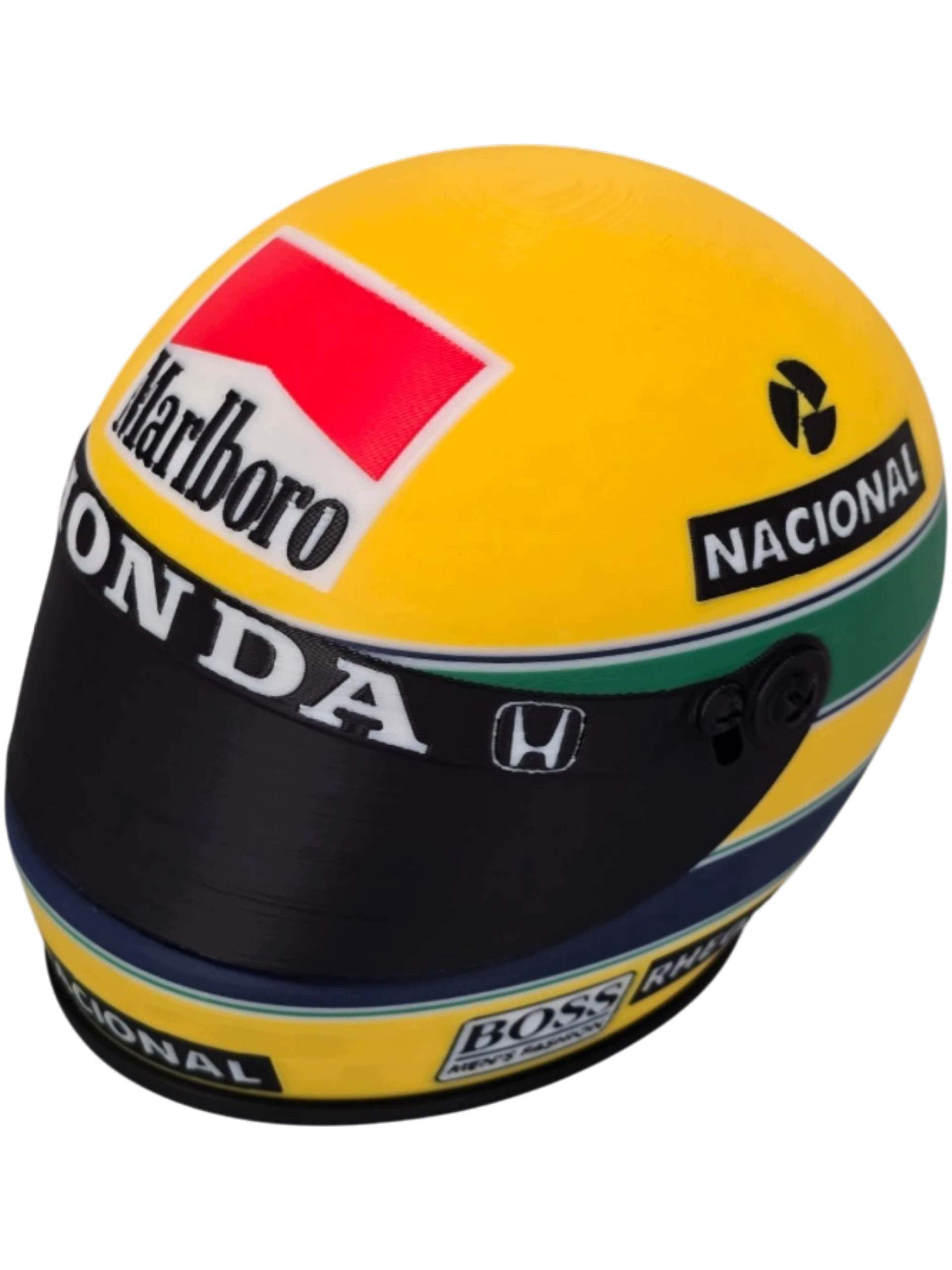 Formule 1 Ayrton Senna helma F1 dekorace dárek 3D