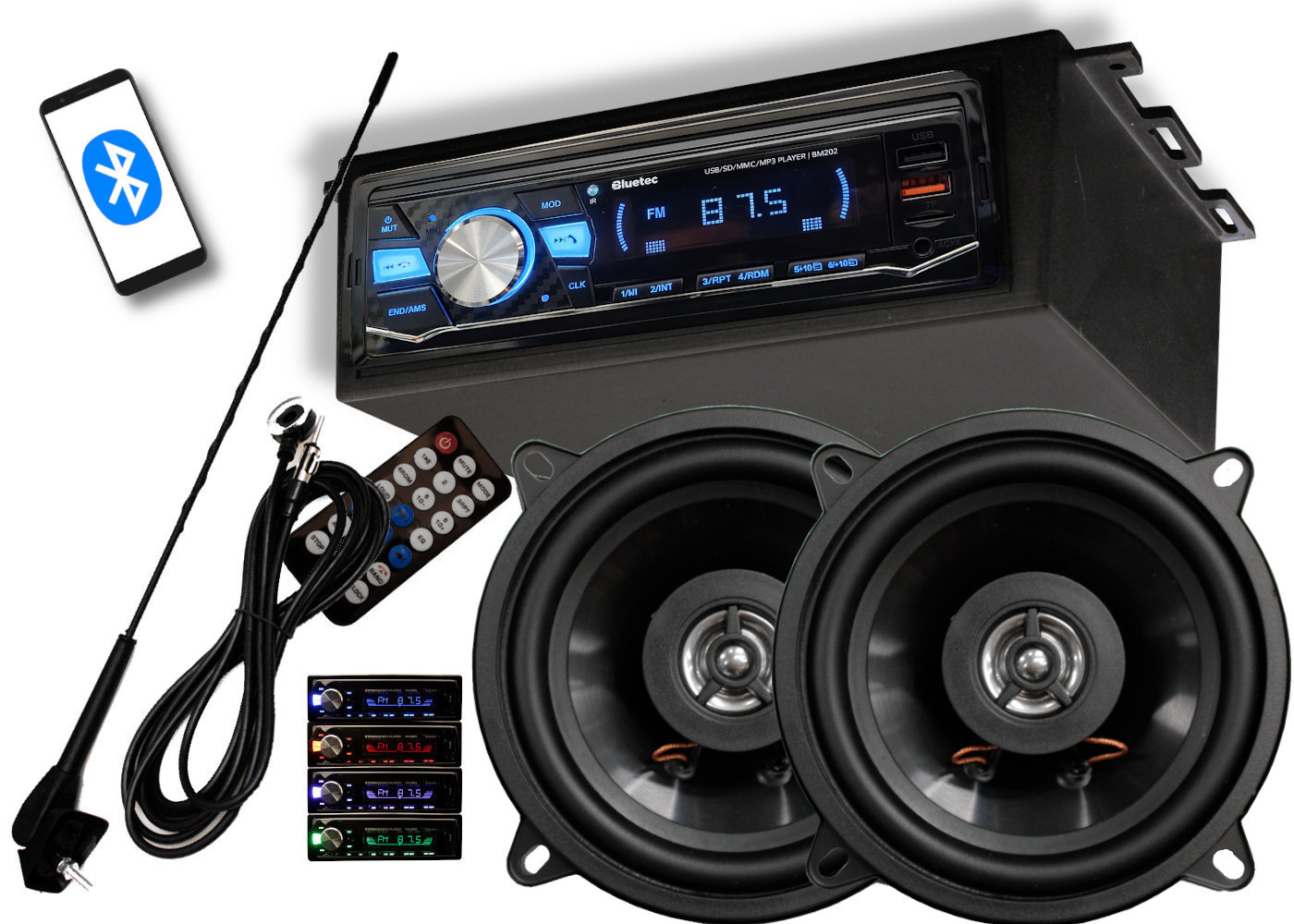 Bluetooth autorádio Usb Sd Aux MP3 Antena