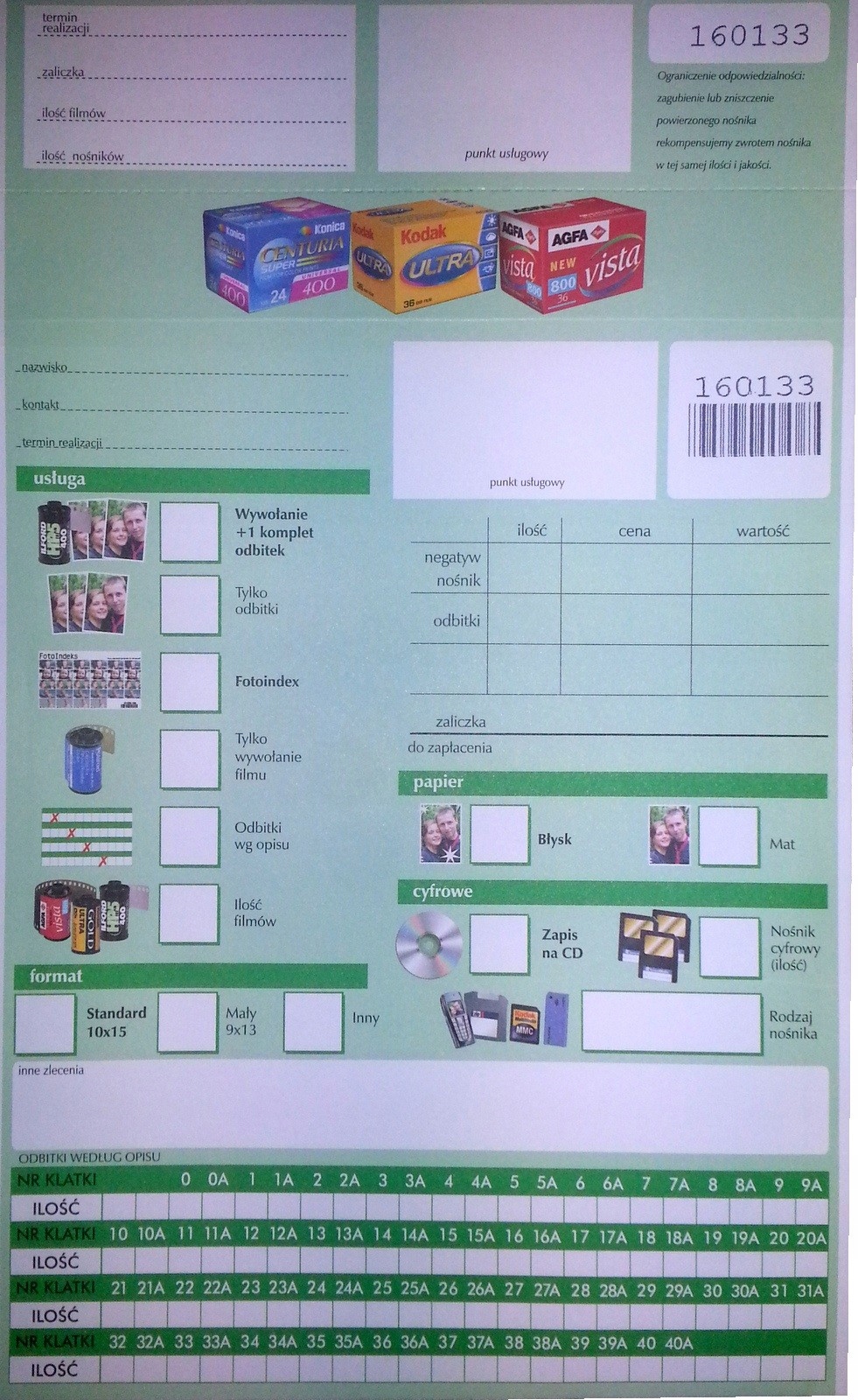 Koperty robocze Labopak zielone 1000 szt. Marka Altra