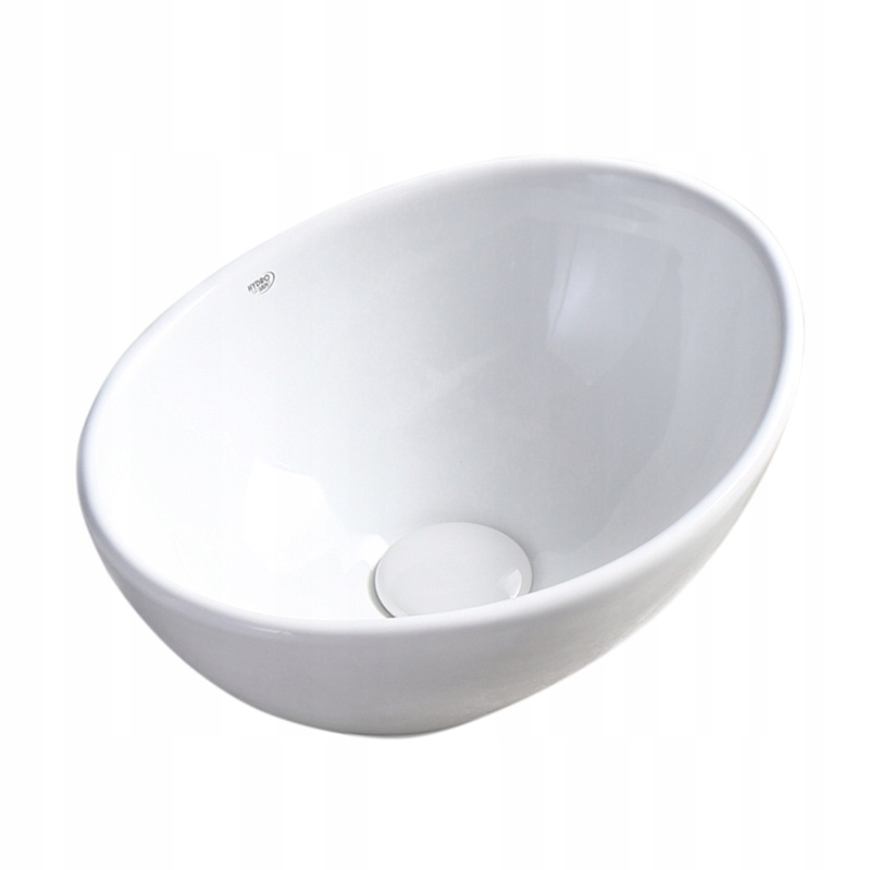 Keramická Umyvadlová Deska Oválná LUMO-WH-405 Bílá Lesklá 40x33 Na Desku