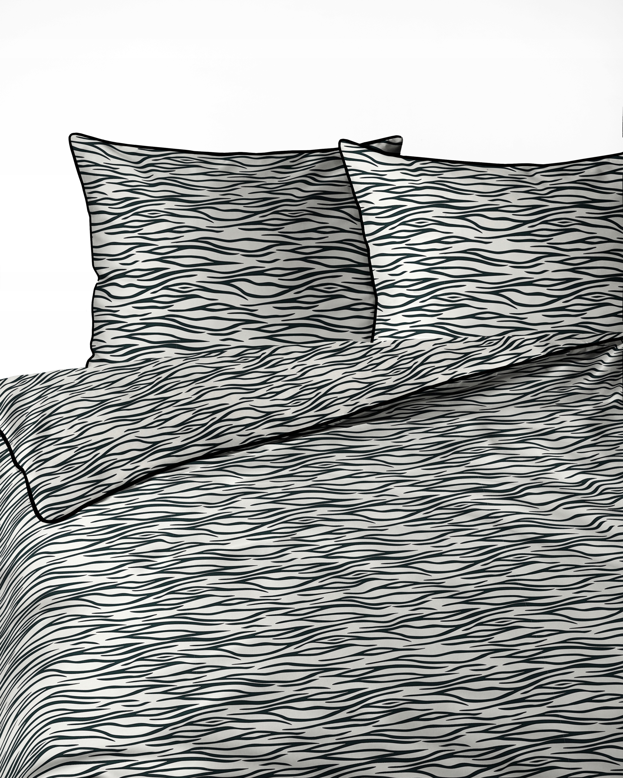 Povlečení Bavlněné 160X200 Z Perkálu Zebra Safari Elegantní S Lemováním