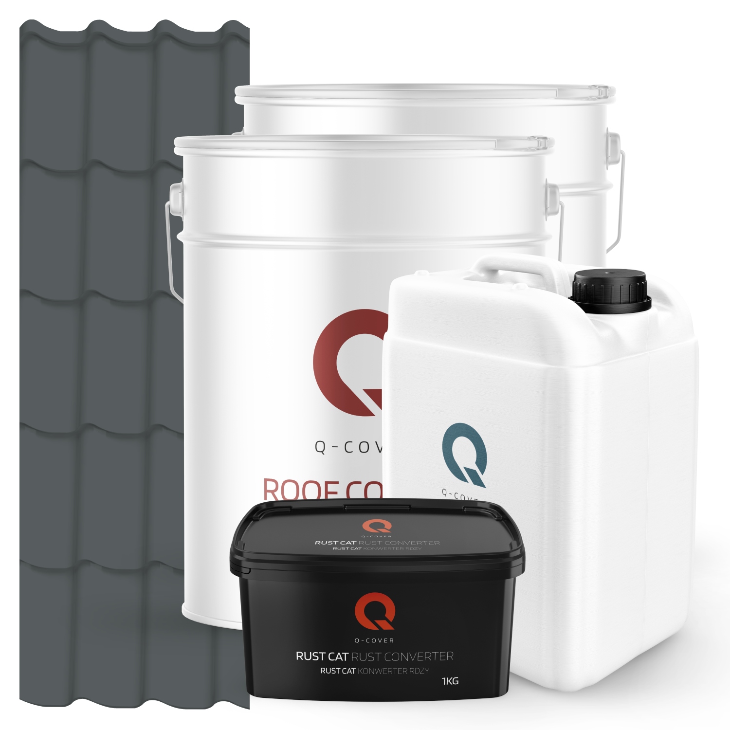 Farba Na Strechu Kovová Súprava Šedá Bazaltová Ral 7012 74 m2 Polomatná