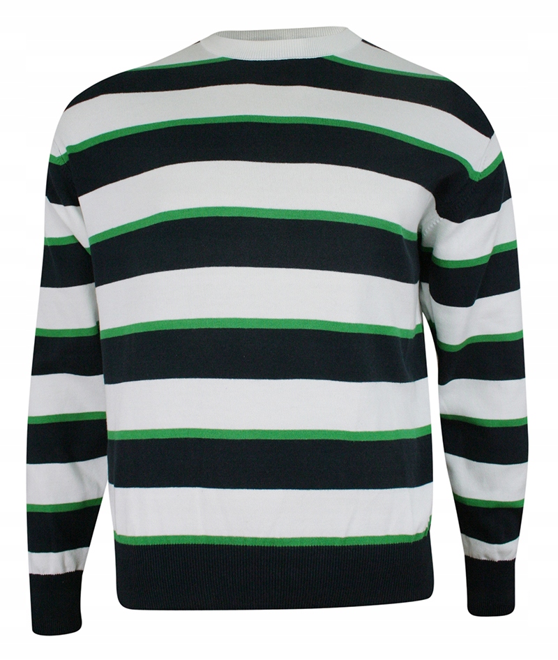 Modro-bílý svetr U-neck s proužky G&fa M