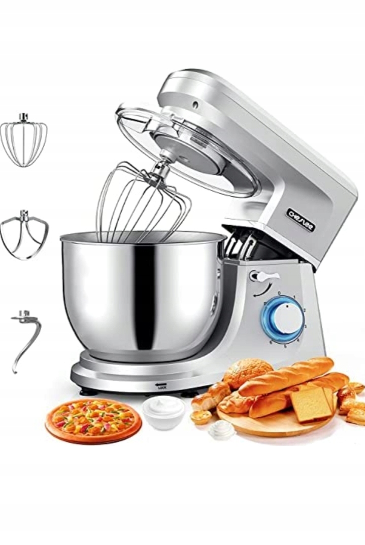 Robot Kuchenny Planetarny 1500W Mikser 6,2L Do Ciasta