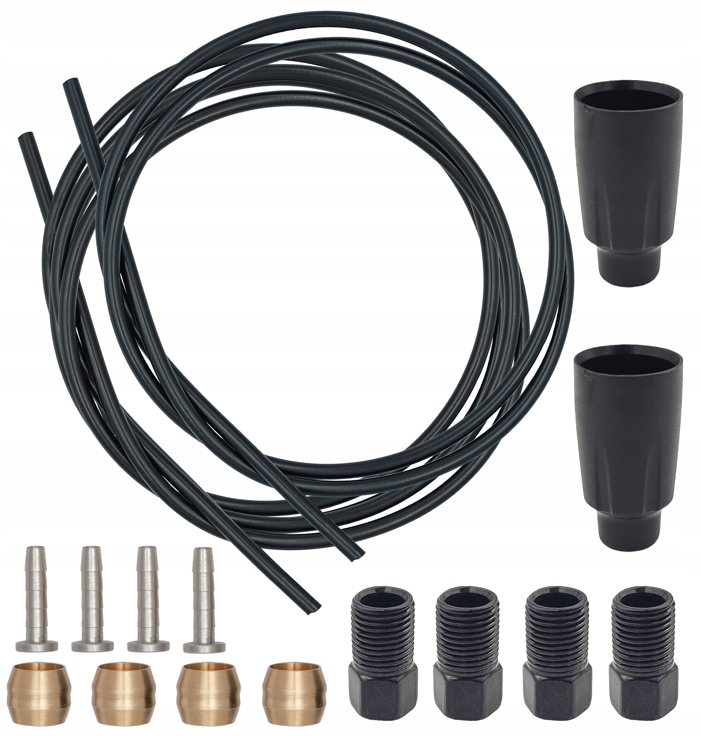Zestaw przyłączeniowy hydrauliczny Full przewód 3m końcówki śruby gumy