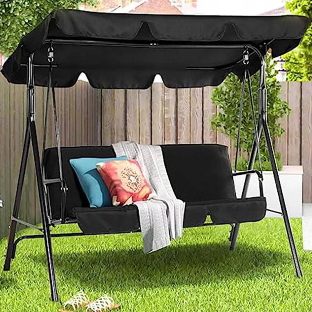 HUŚTAWKA OGRODOWA 3-OSOBOWA WOLNOSTOJĄCA ŁAWKA BUJANA + MATERAC Długość siedziska 140 cm