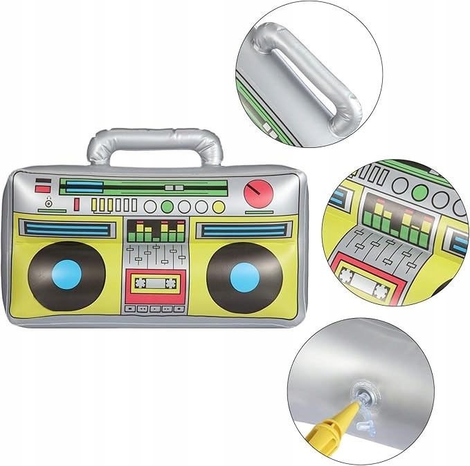 DMUCHANY MAGNETOFON BOOMBOX RADIO DISCO LATA 80 DMUCHANIEC KARNAWAŁ BALON Model Dmuchaniec