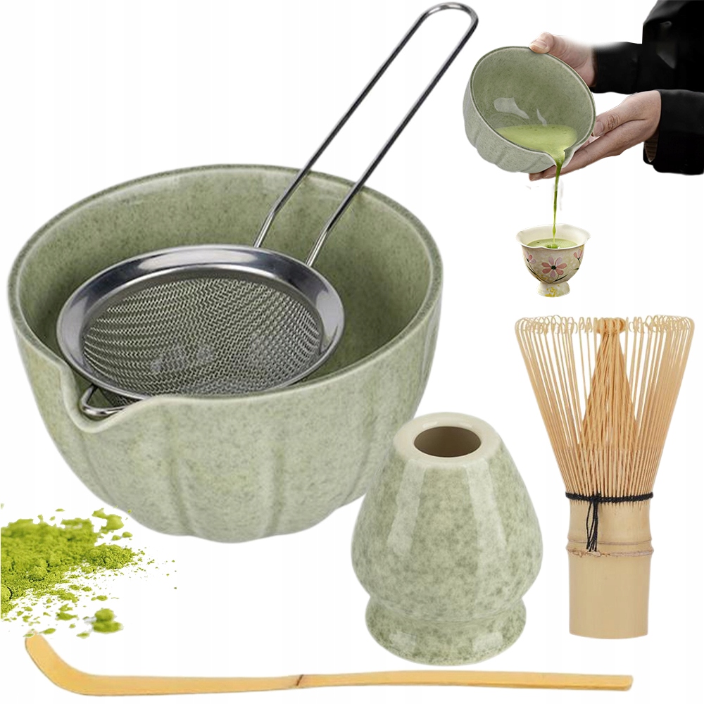 Levně Kompletní sada na čaj Matcha, krásně zabalená, ideální jako Dárek