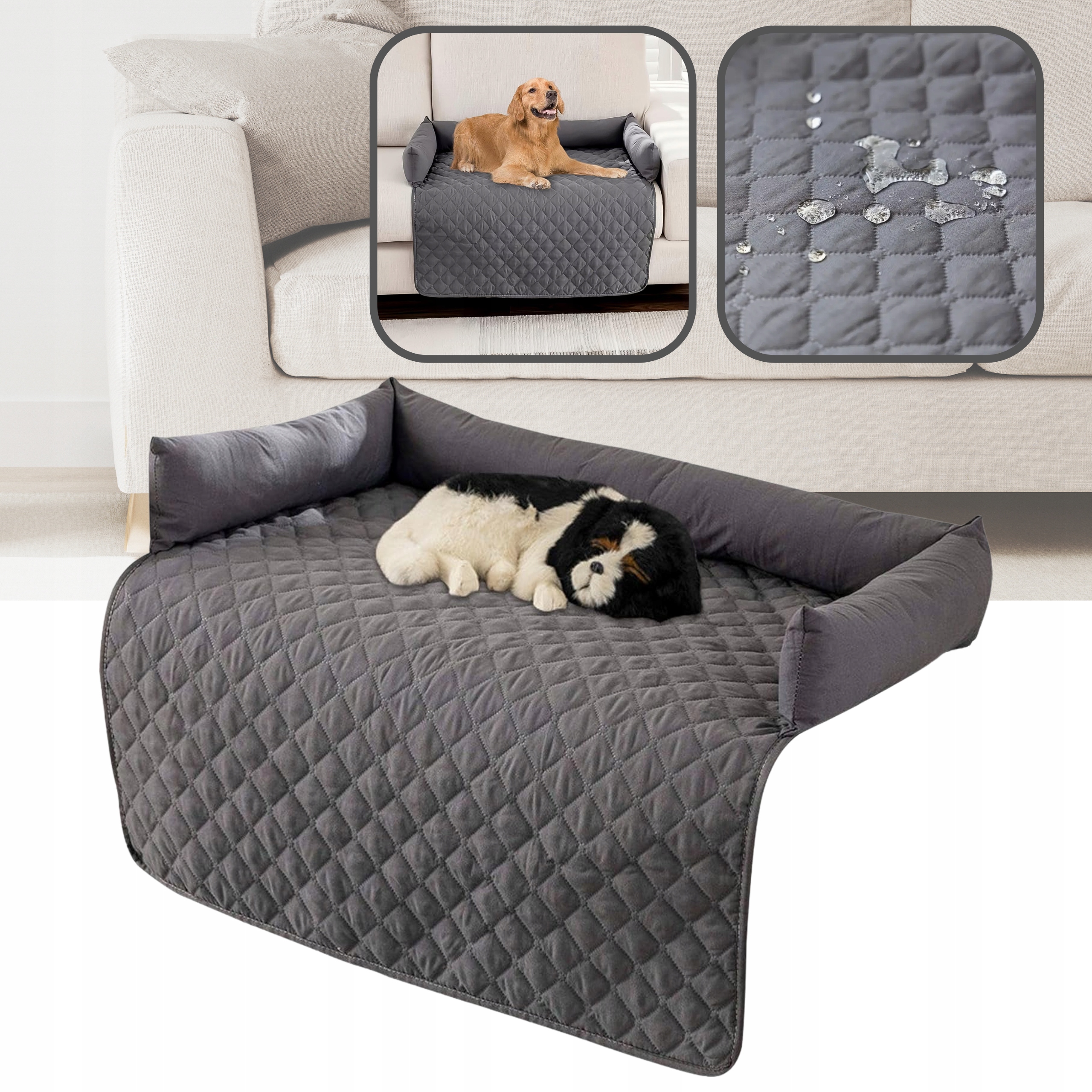 Levně Pelíšek pro psa ochranná podložka voděodolná, měkká na pohovku 75 x 75 cm