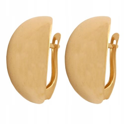 Zlaté Náušnice 585 mandlového tvaru, hladké, 3,89 g, ideální jako dárek , 14k