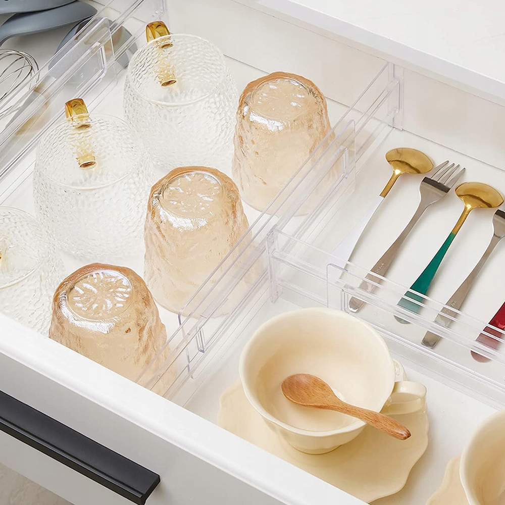 PRZEGRÓDKI DO SZUFLAD PRZEZROCZYSTY 27,5-52 CM x8 Kolor przezroczysty