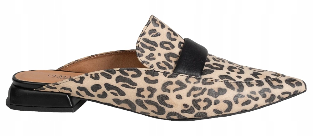 Ulmani dámské kožené nazouváky pro každodenní nošení s leopardím vzorem 37