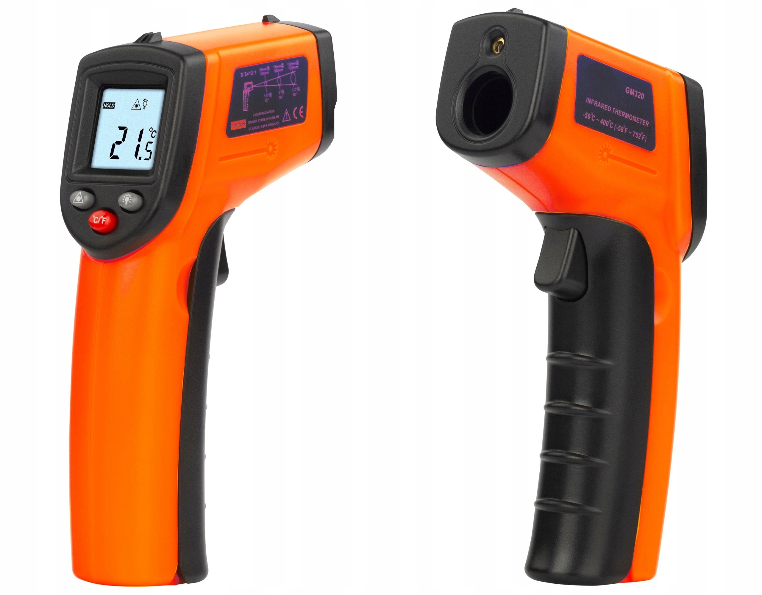 NEKU PIROMETR TERMOMETR LASEROWY BEZDOTYK -50 +400 Stan opakowania oryginalne