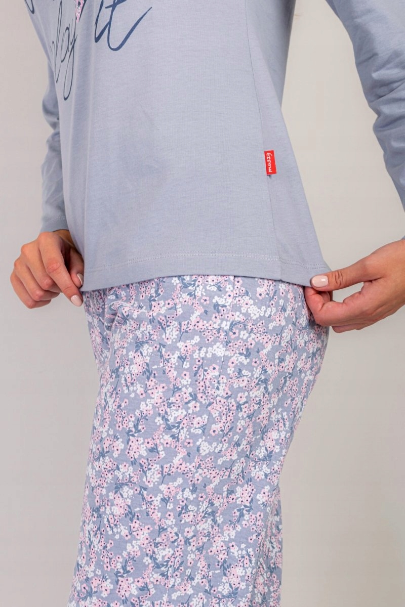 MUZZY Piżama damska LET’S PLAY IT R: 1XL Rękaw długi rękaw