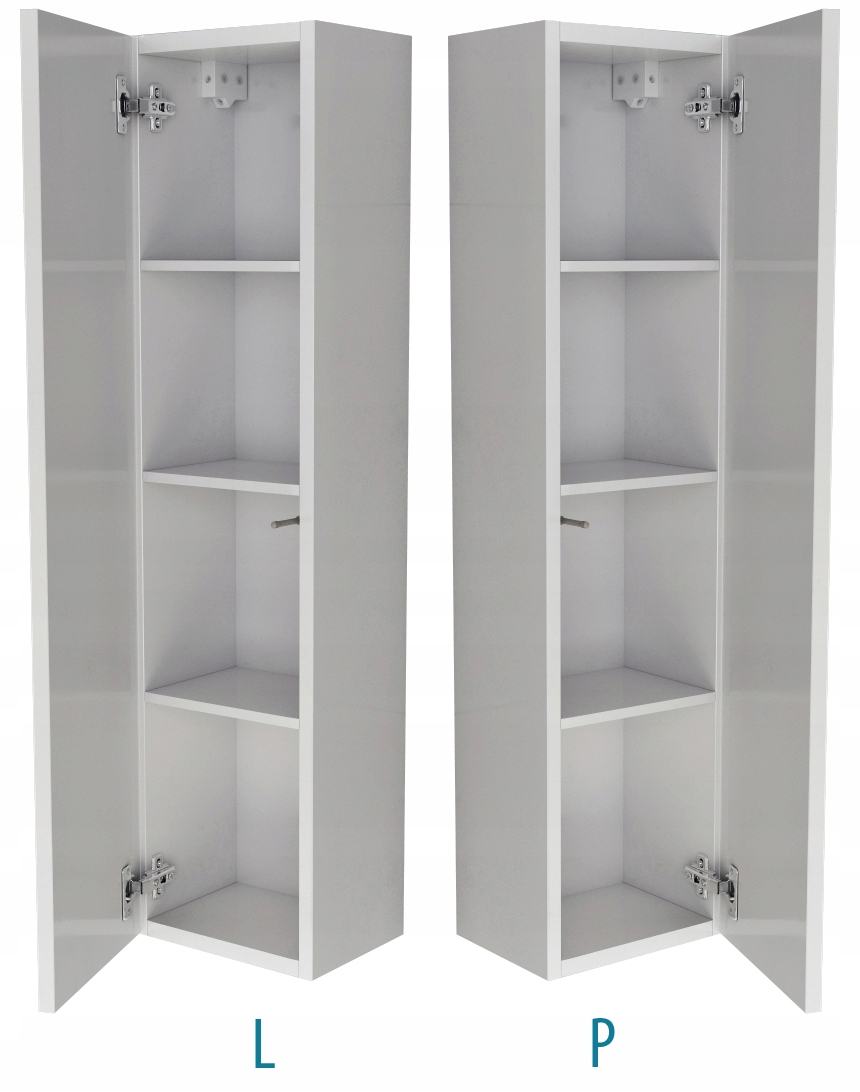 WISZĄCY SŁUPEK do łazienki 100x25 biała biały mat Szerokość mebla 25 cm