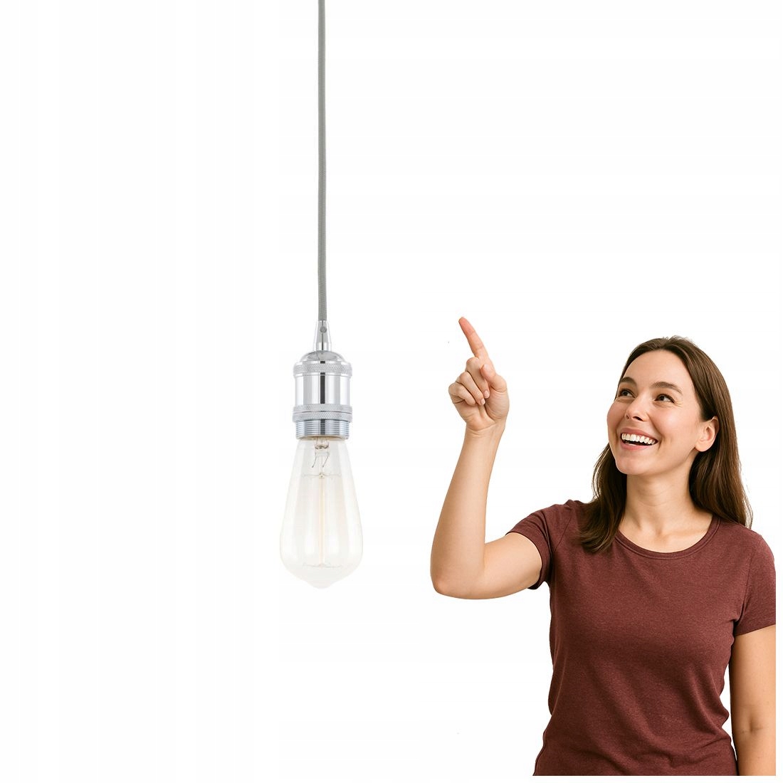 Moderní závěsná lampa Classo chrom Italux