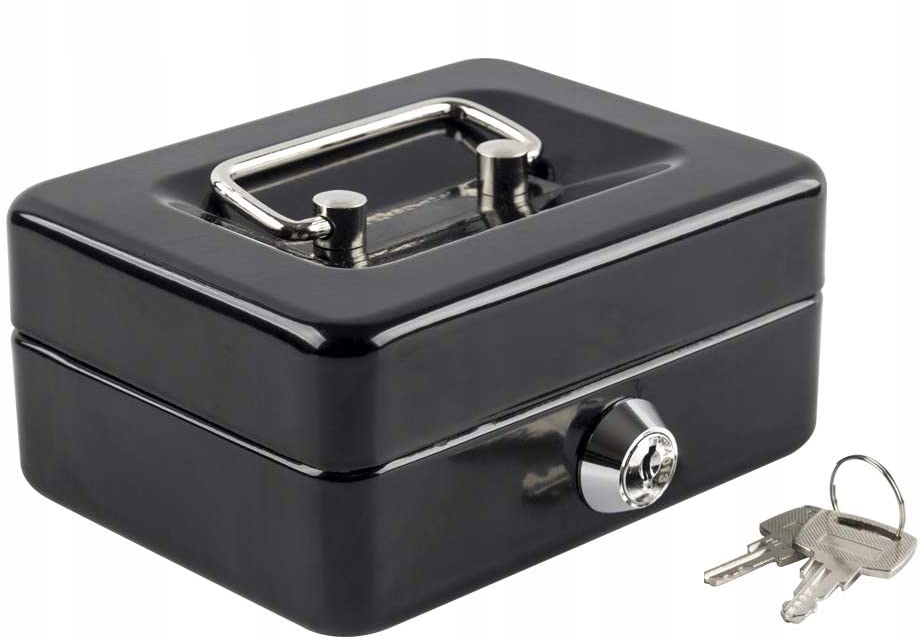 METALOWA KASETKA NA PIENIĄDZE Skarbonka BILON SEJF + KLUCZE KLUCZ SKRYTKA Marka Satis