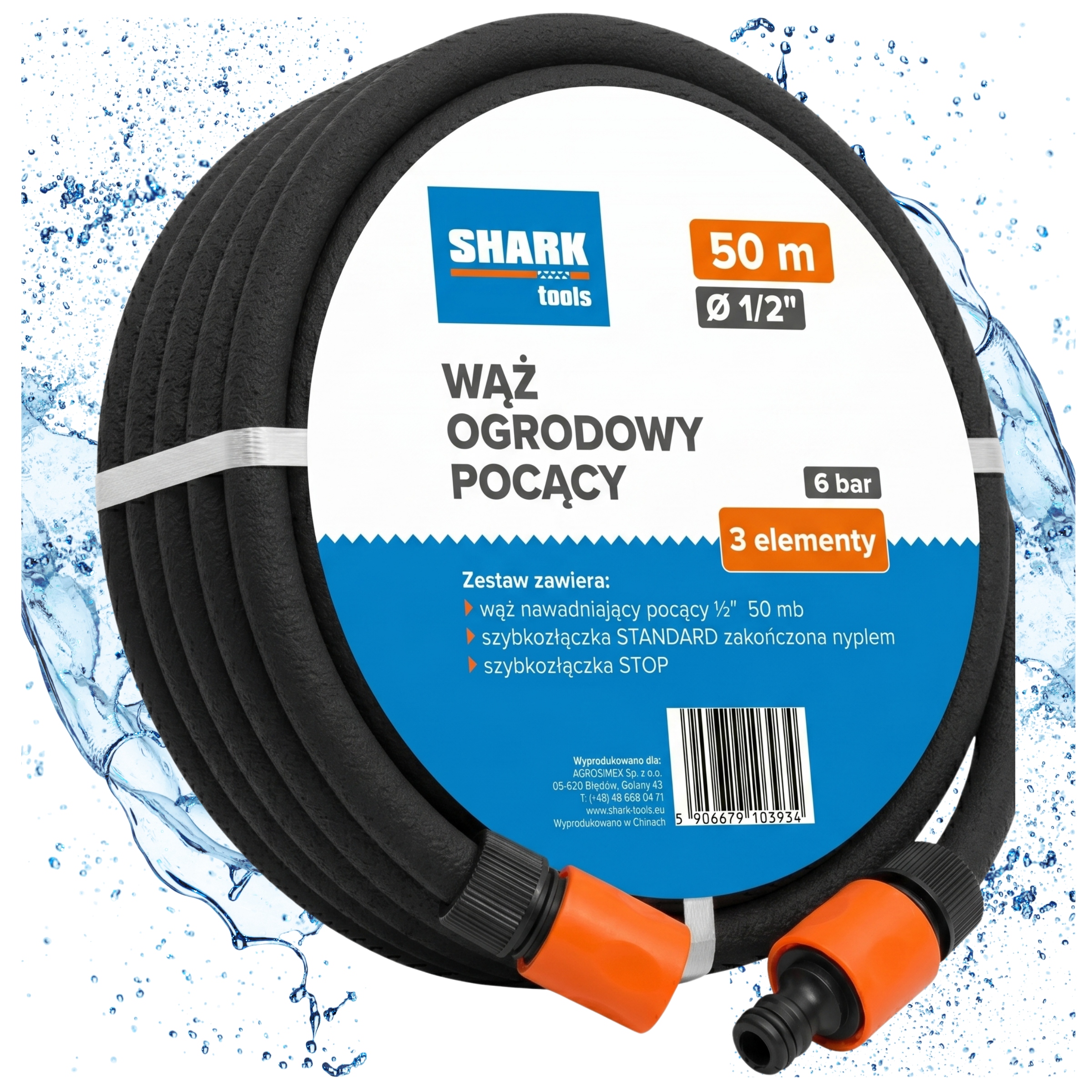 Wąż Nawadniajacy Pocący 50m Ogrodowy Kroplujący 1/2" nawadnianie kropelkowe