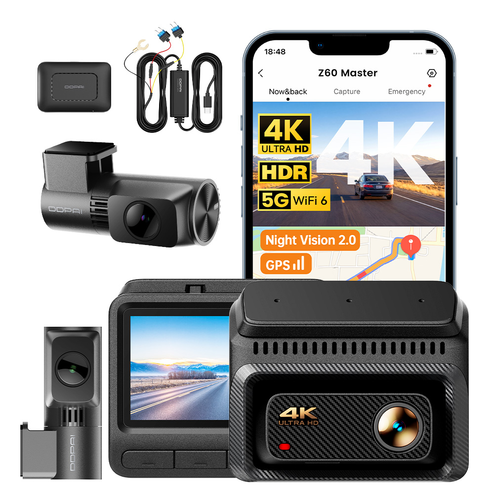 Videorekordér Ddpai Z60 Master Kamera 4K Hdr Zadní Interiér 4G Modul