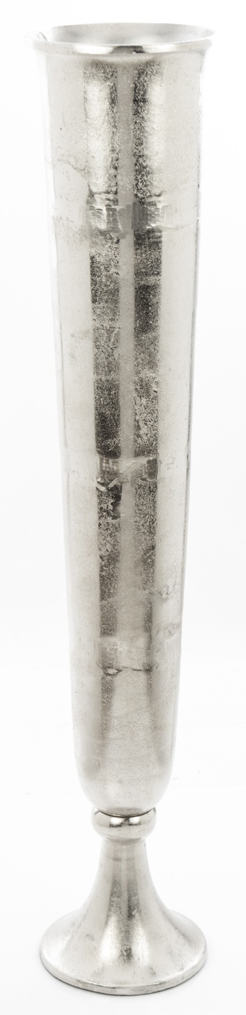 Wysoki dekoracyjny srebrny metalowy wazon na nóżce kielich Kod producenta 153280