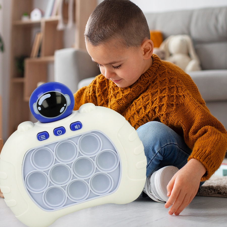 GRA ZRĘCZNOŚCIOWA POP IT POPIT ELEKTRYCZNA ANTYSTRESOWA LED DŹWIĘKI KOSMOS Certyfikaty, opinie, atesty CE EN 71