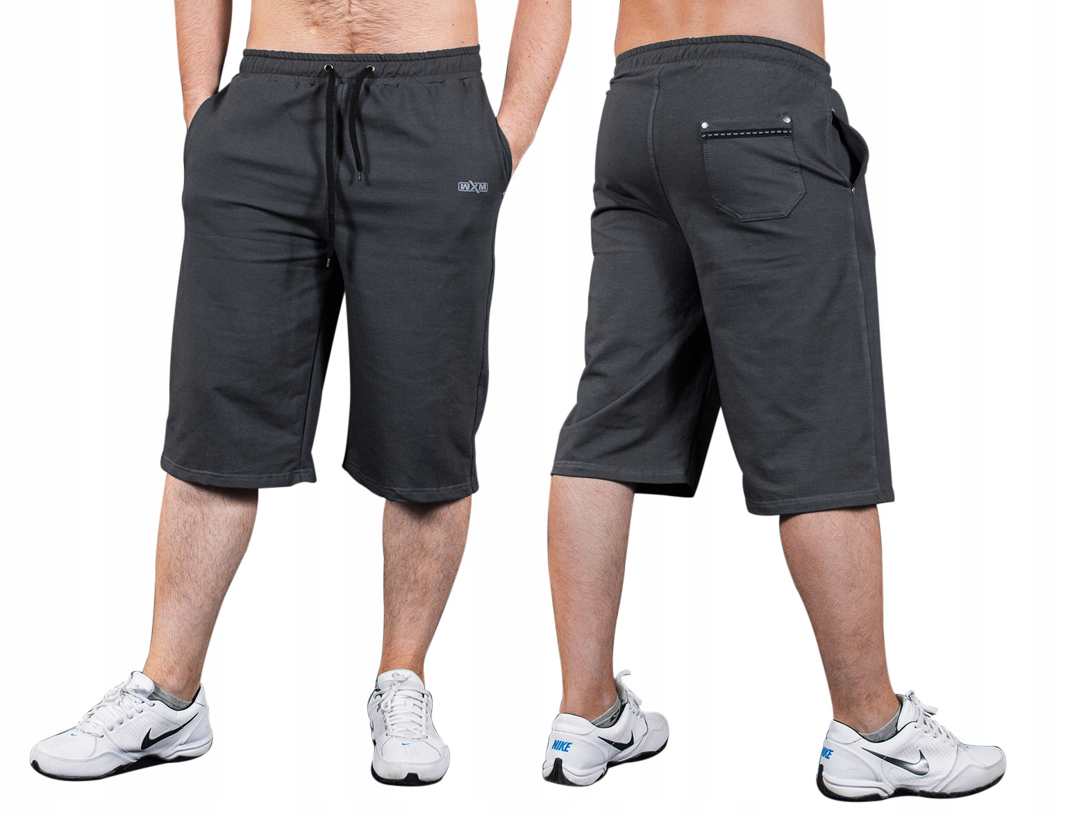 

Krótkie Spodenki Dresowe Męskie Wxm 3/4 6XL stalow