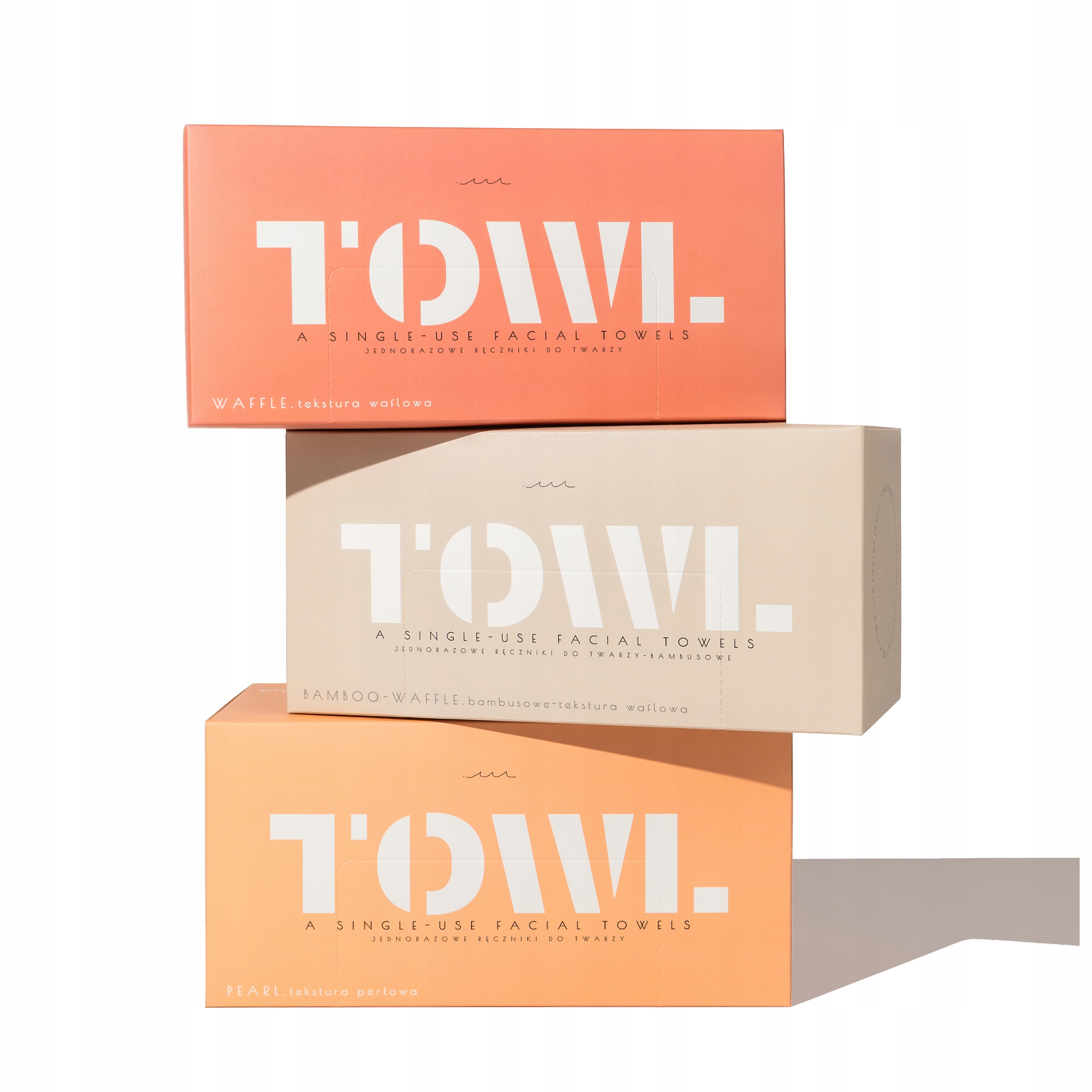 Zestaw Towl Standard jednorazowe ręczniki do twarzy Waffle+pearl+bamboo