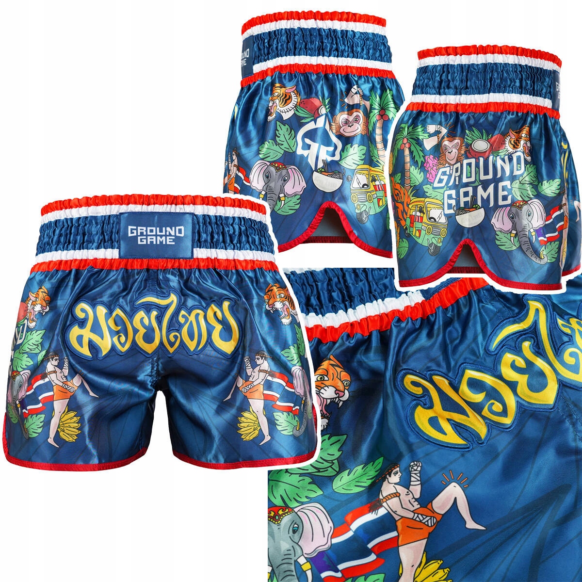 Kraťasy Muay Thai Ground Game Bangkok Modré vel. M