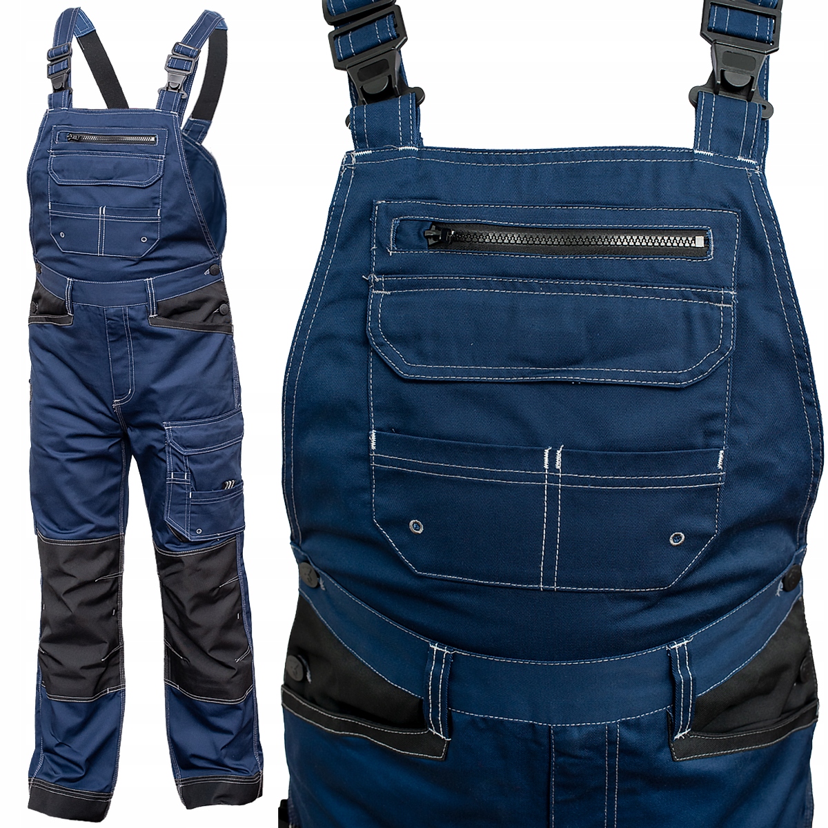 MARKOWE SPODNIE ROBOCZE MĘSKIE OGRODNICZKI KOMFORTOWE BAWEŁNA CORDURA EAN (GTIN) 5906667185782