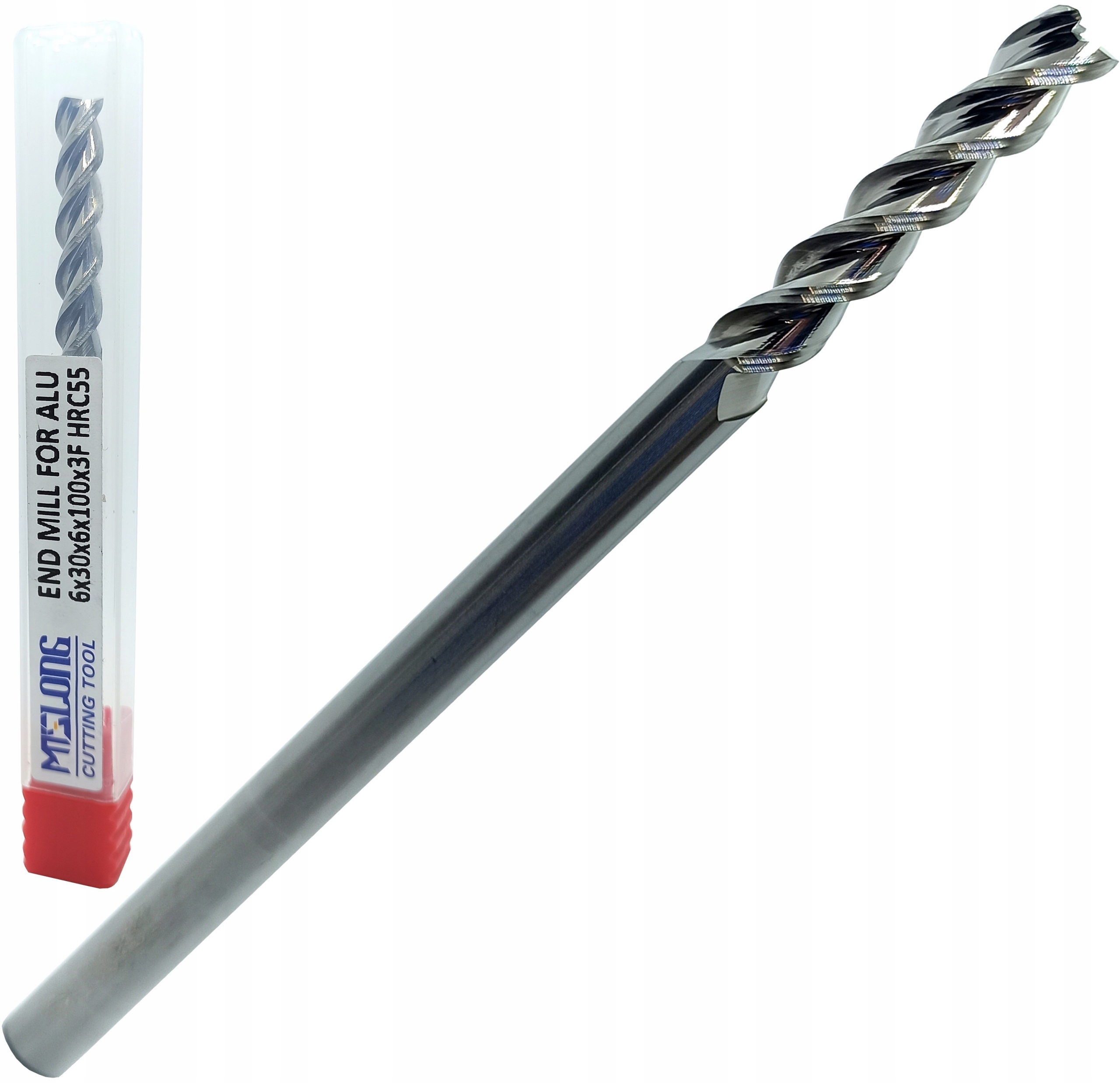 Frez Węglikowy Vhm fi 6mm 100L Długi Mts 55HRC Aluminium 3Z