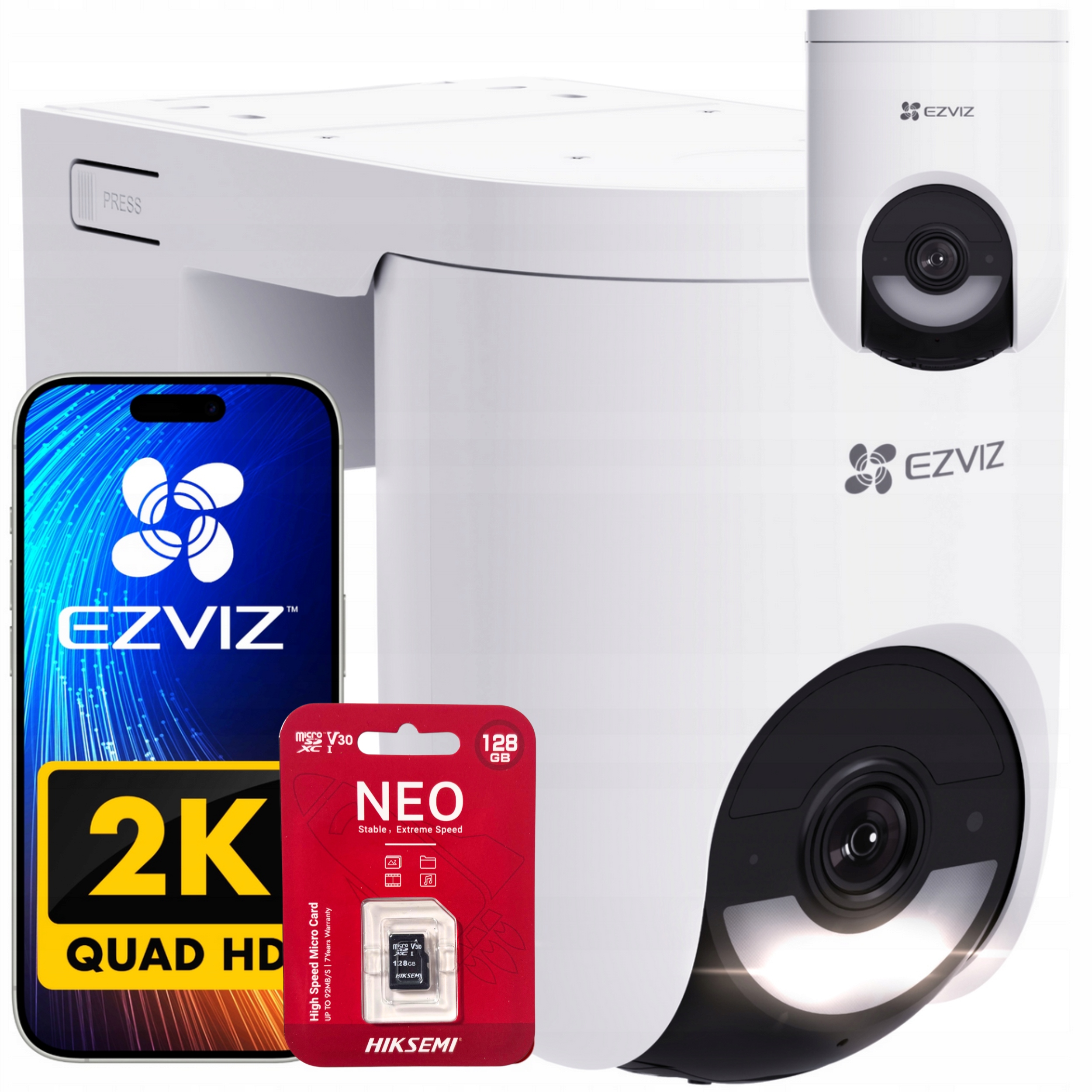 Kamera HB8C 4MP Ip Akumulator Detekcja IR15M Obrotowa Audio Karta 128GB