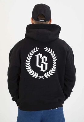 Mikina Tmavá zóna S Kapucí Oversize Cs Laur černobílá