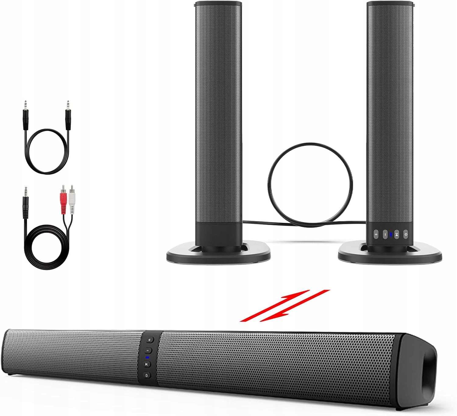 Přenosný prostorový reproduktor Sound Bar Tv Domácí kino Odnímatelný