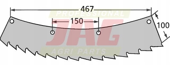 Nůž sekačky pravý Kemper 78238