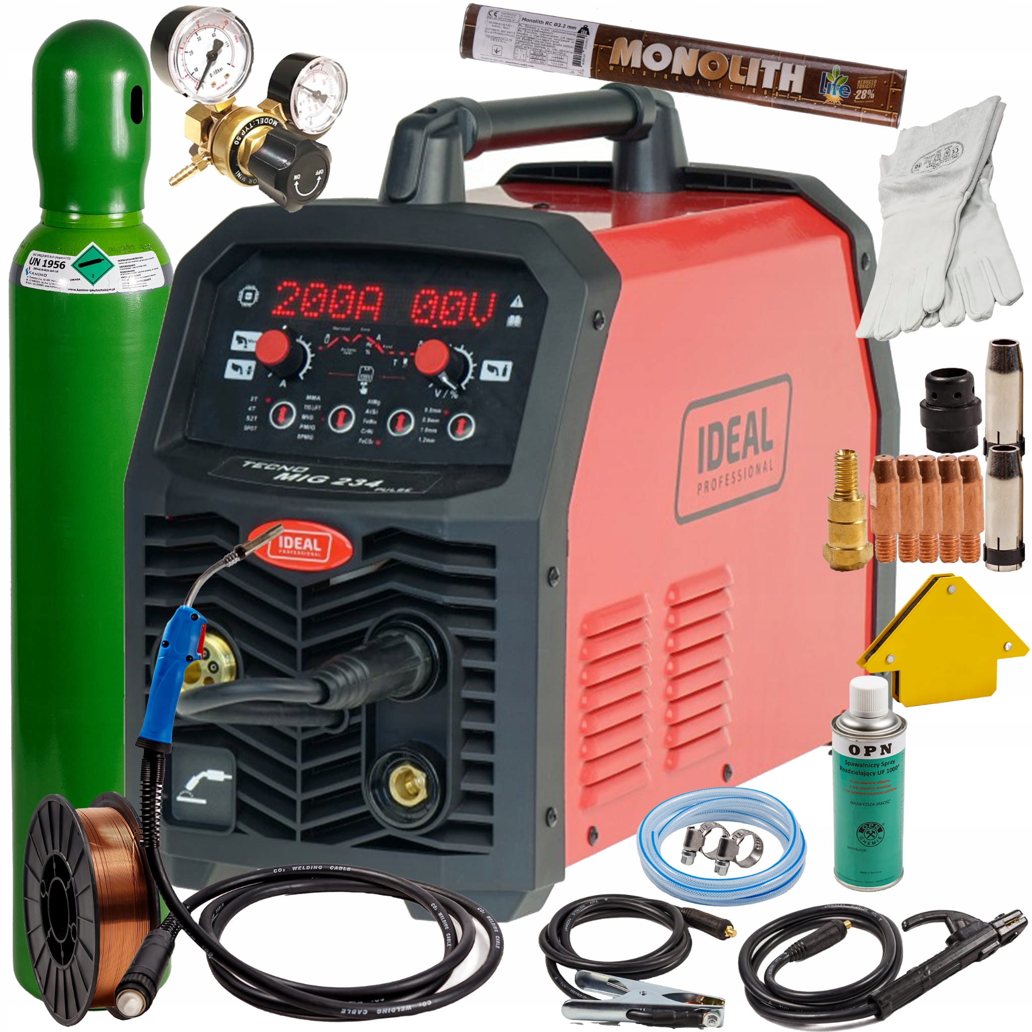 Migomat Ideal 234 Pulse poloautomatický svařovací stroj, sada 3 kusů