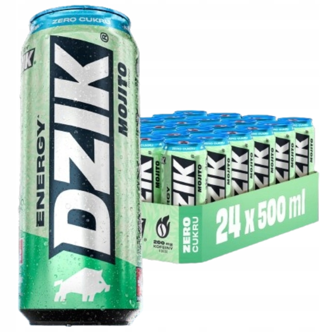 Dzik energy napój energetyczny o smaku mojito 500ml x 24 sztuki