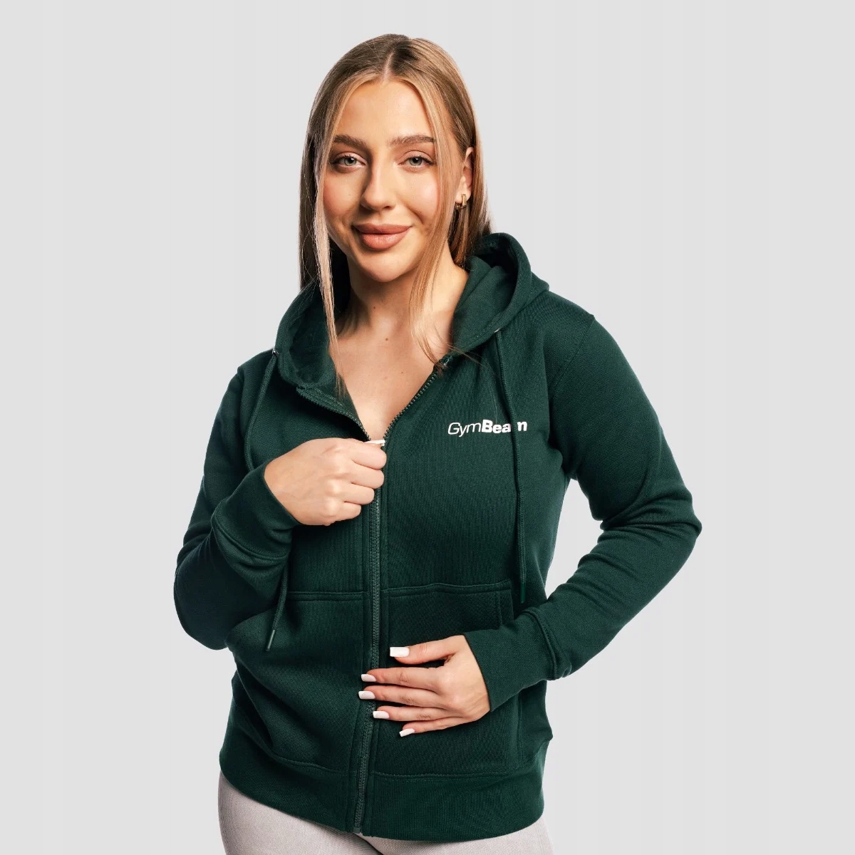 GymBeam Damska bluza z kapturem Zipper Pine XXL