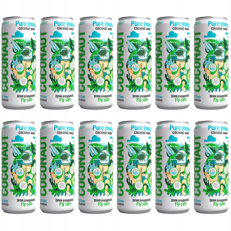 Levně Coconaut Kokosová voda z mladého kokosu Set 12 x 320 ml