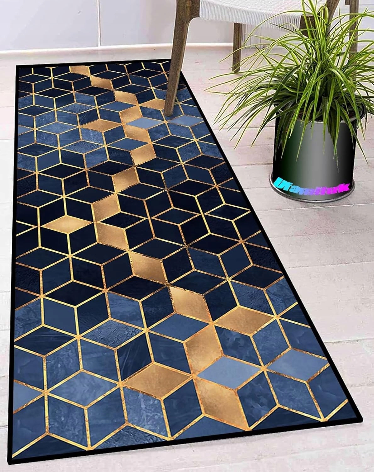 Dywanik Na Korytarz Do Salonu Antypoślizgowy Duża Mata 80X300 cm Glamour