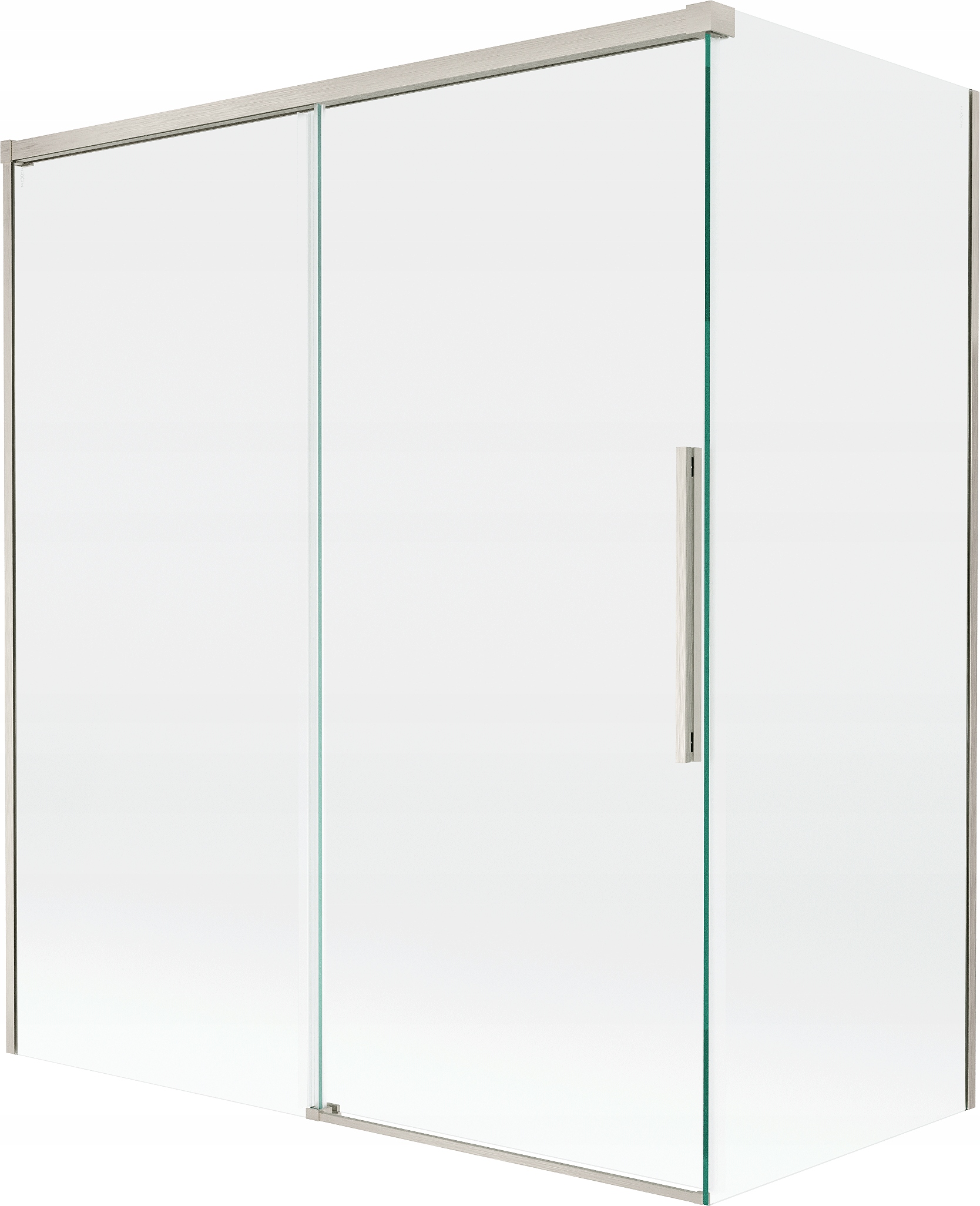 Mexen Rox Parawan Nawannowy 2-SKRZYDŁOWY 140 70X150 Transparent Nikiel