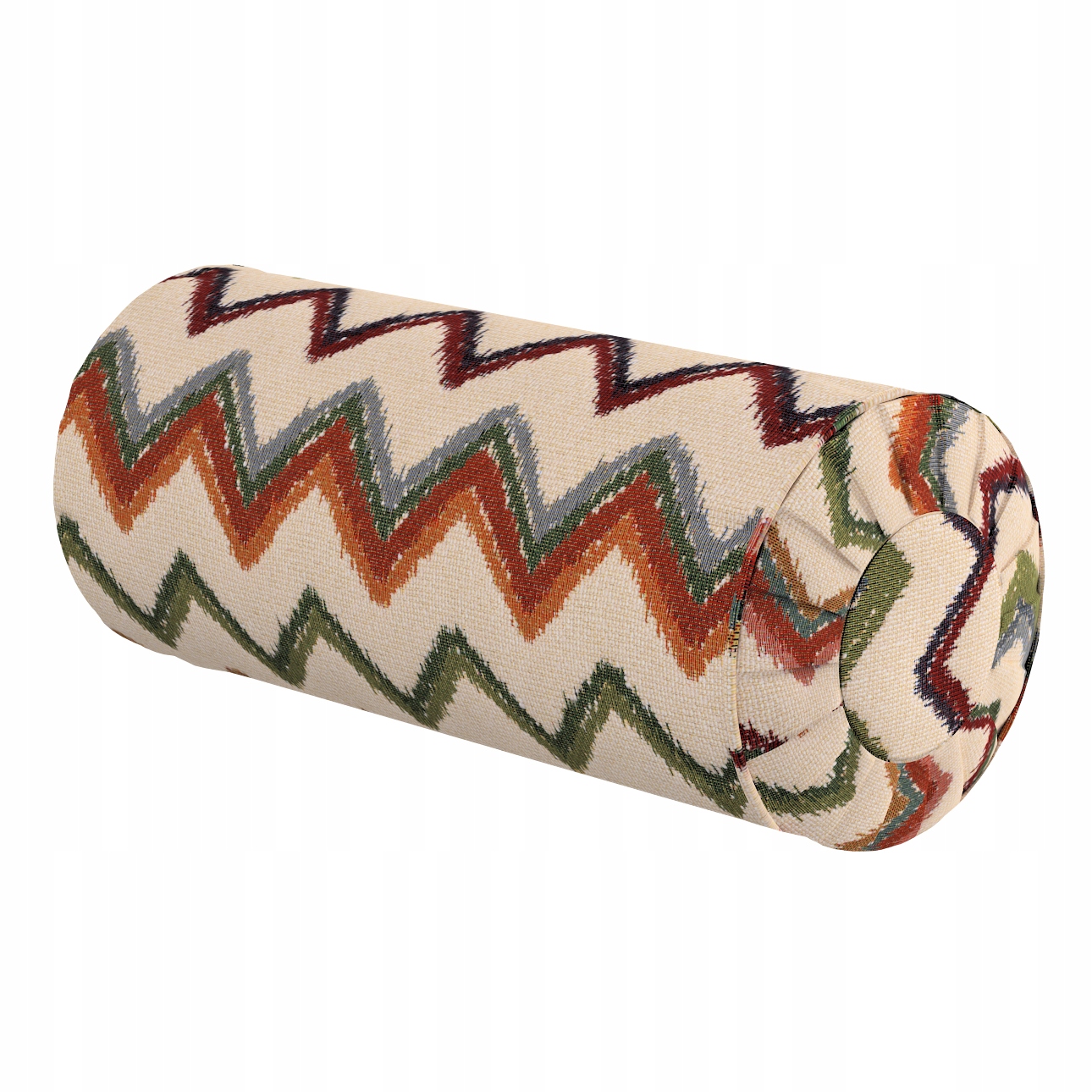 Polštář váleček s záložkami Ø20 x 50 cm zelený