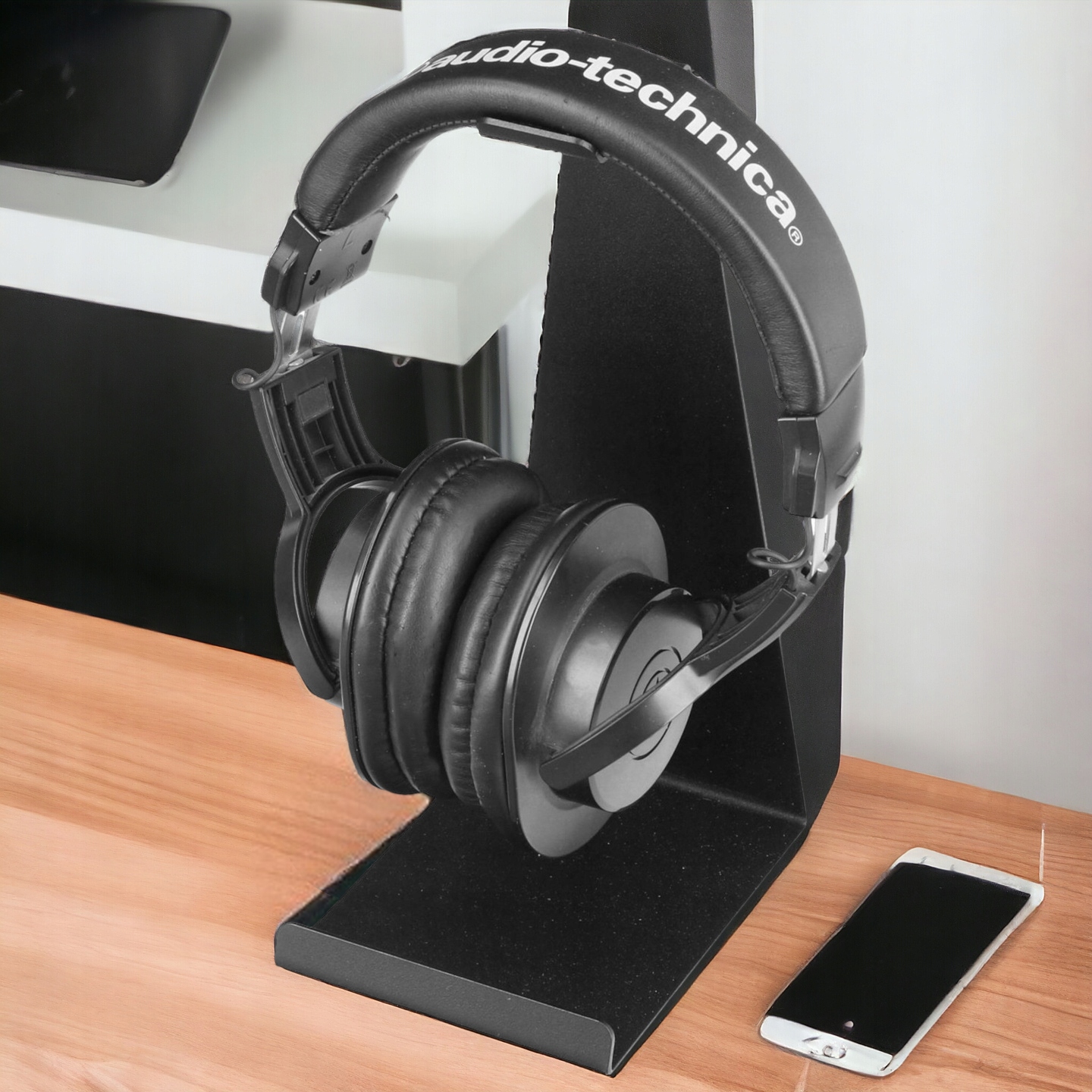 STOJAK NA SŁUCHAWKI uchwyt wieszak na słuchawki nauszne bezprzewodowe Stan opakowania oryginalne