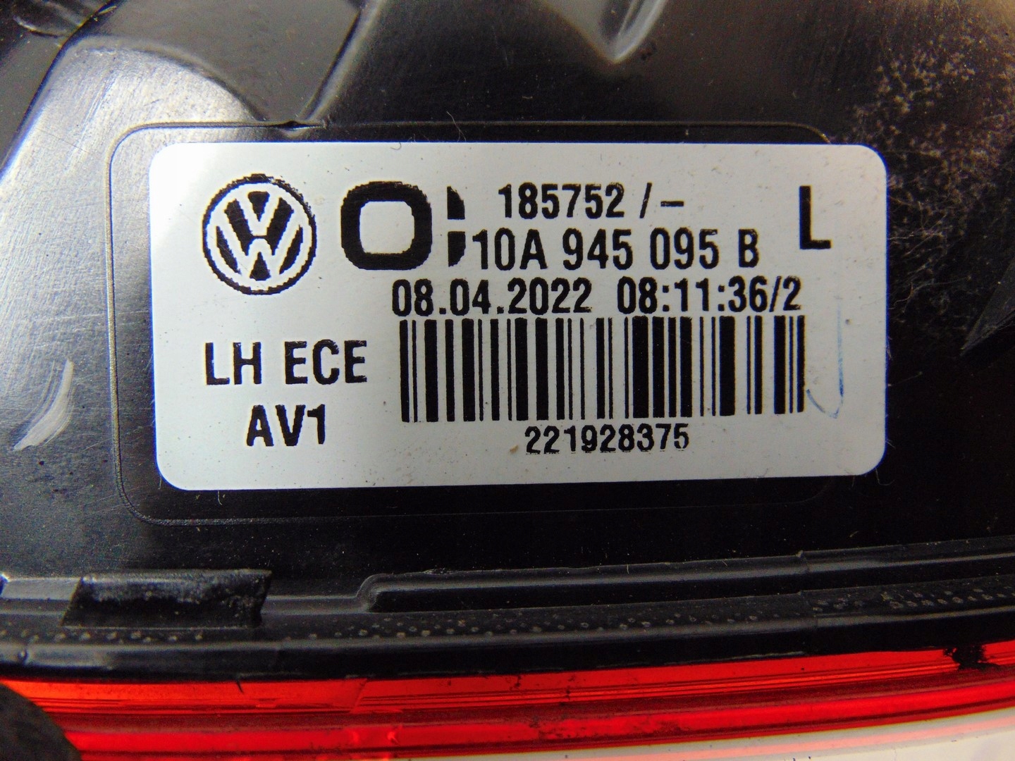 фонарь левый vw ID3 10A945095B европа