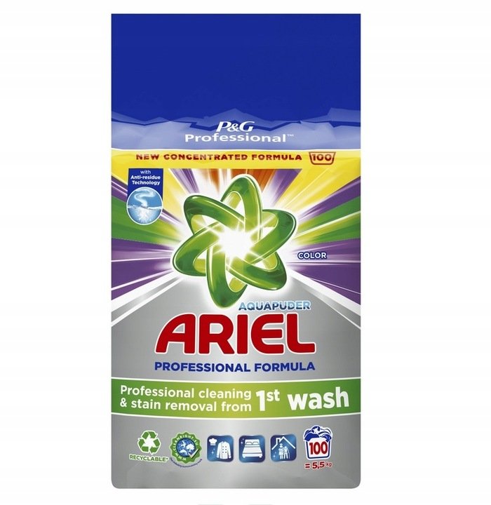 ARIEL PROFESSIONAL COLOR 5,5KG. 100 PRAŃ PROSZEK D