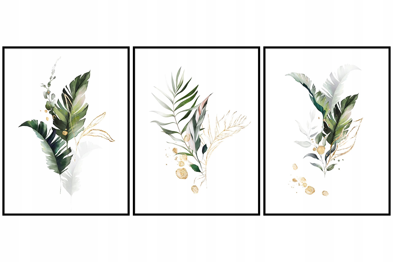 

Tryptyk zestaw 3szt Kwiaty grafika plakaty 40x50